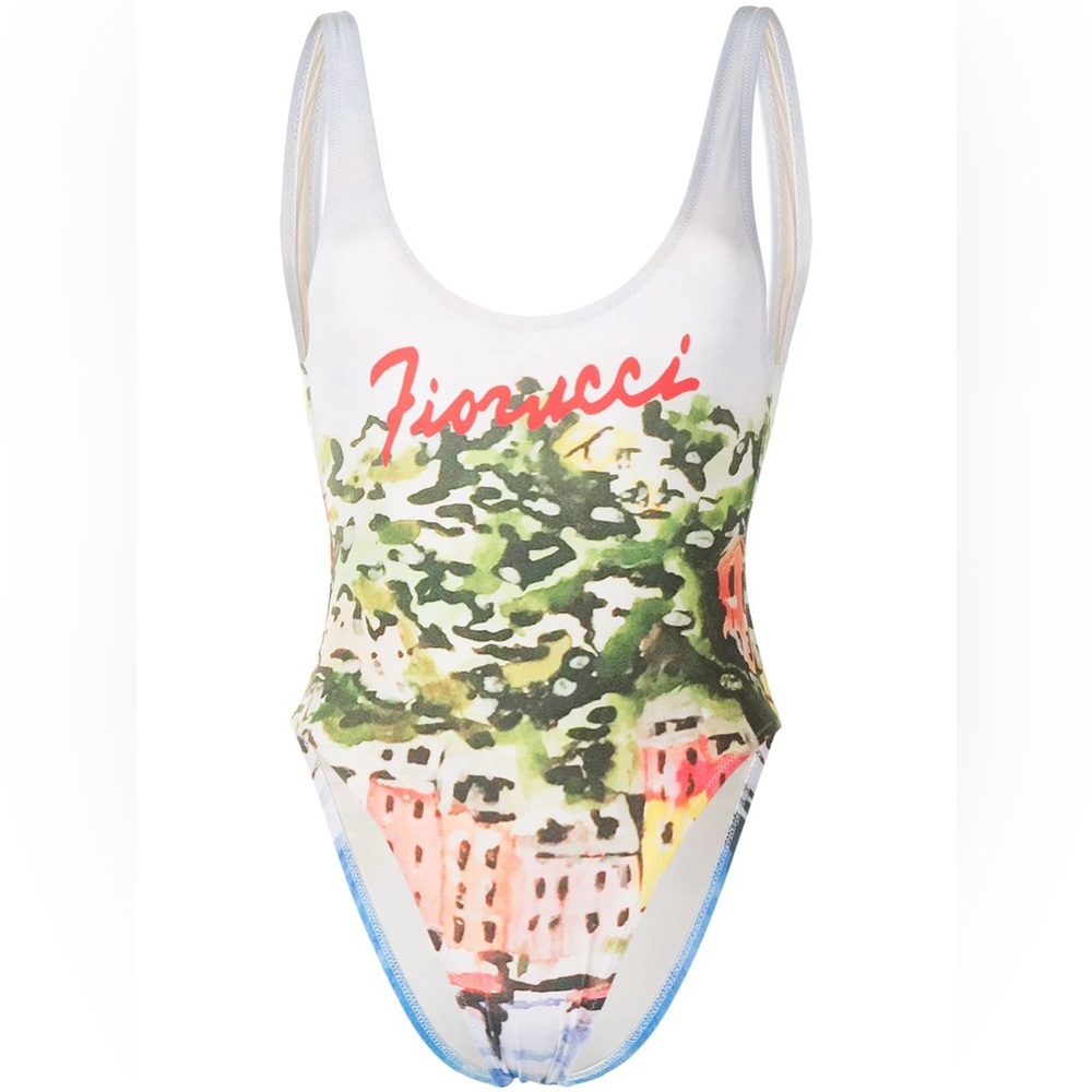 Fiorucci Logo Swim One Piece NWT